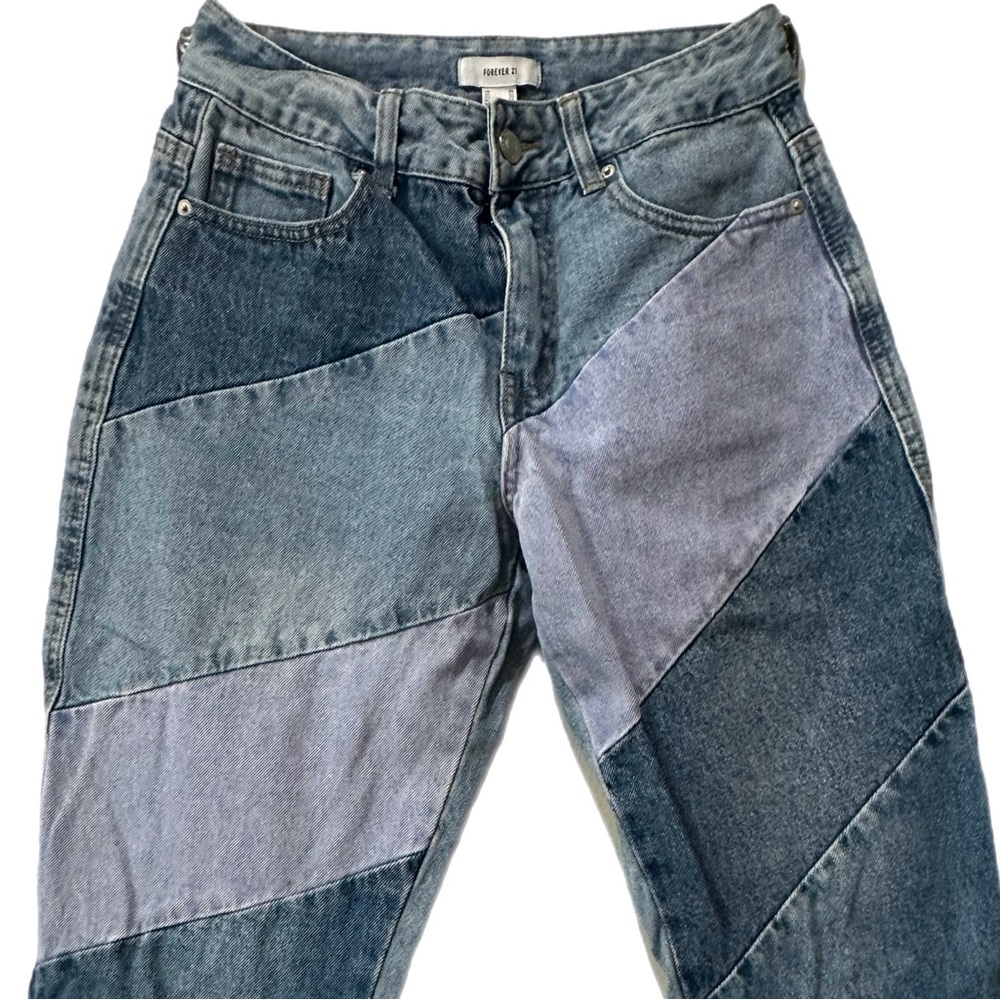 Women’s Forever 21 Jeans Multi Color Block Mid Rise